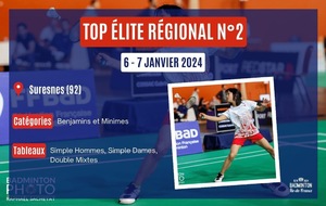TOP ELITE REGIONAL N°2 à Suresnes les 6 & 7 janvier 2024 au gymnase Aubry