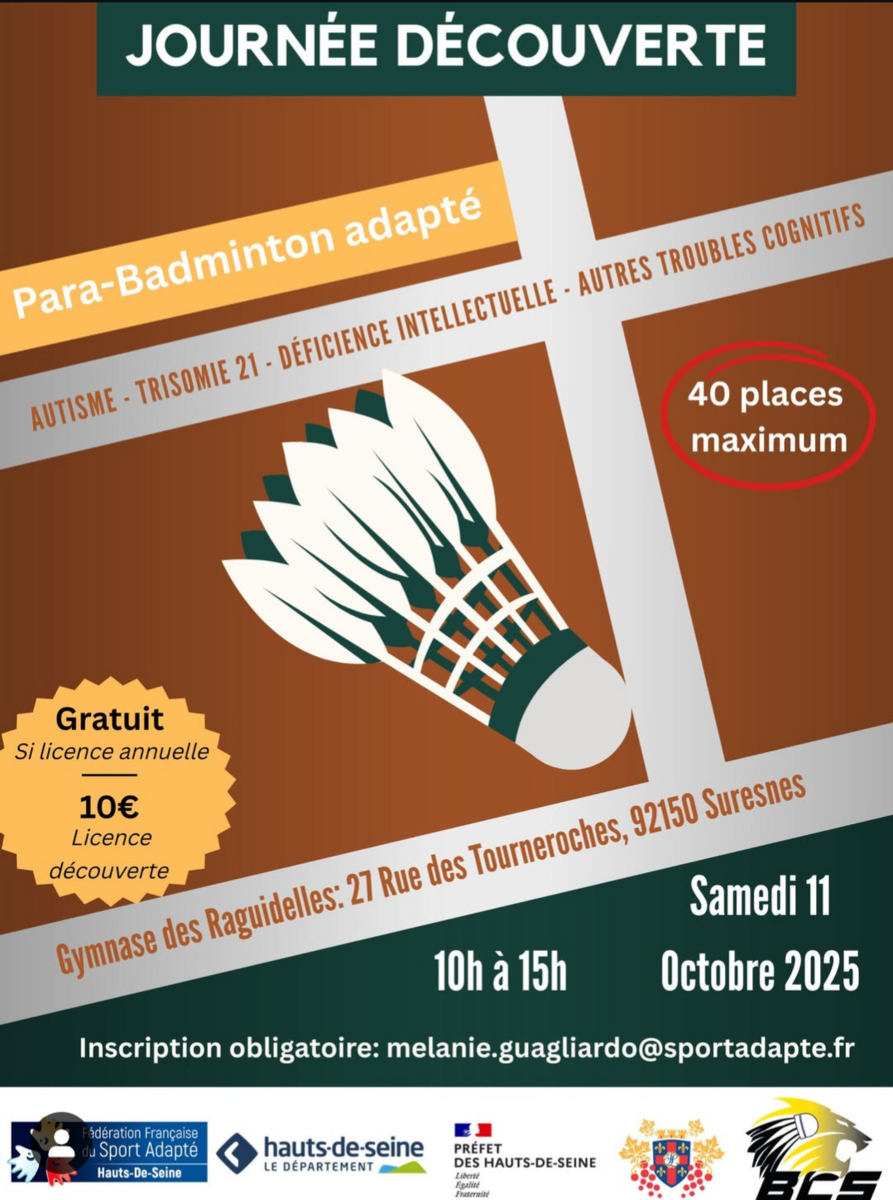 Journée d'initiation au parabadminton adapté